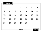 Printable June 2016 Calendar